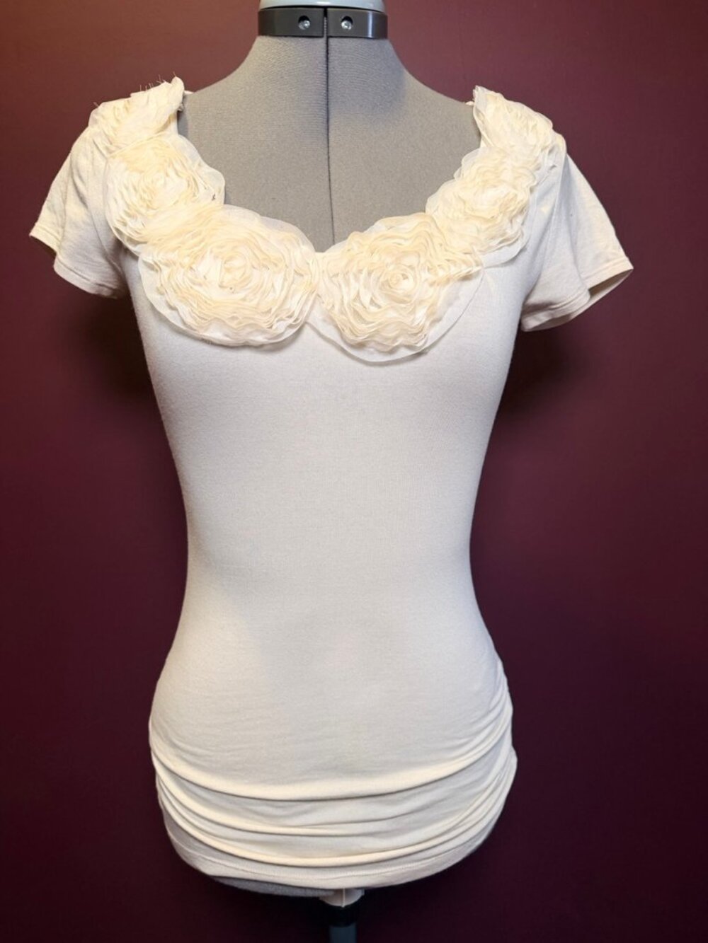 Cream Prairie Top - Peasant Top - Size Small - Fairycore - Cottagecore